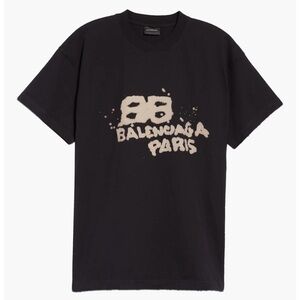 Balenciaga | Men’s Logo BB Cotton Black Graphic T-Shirt | Small NWT